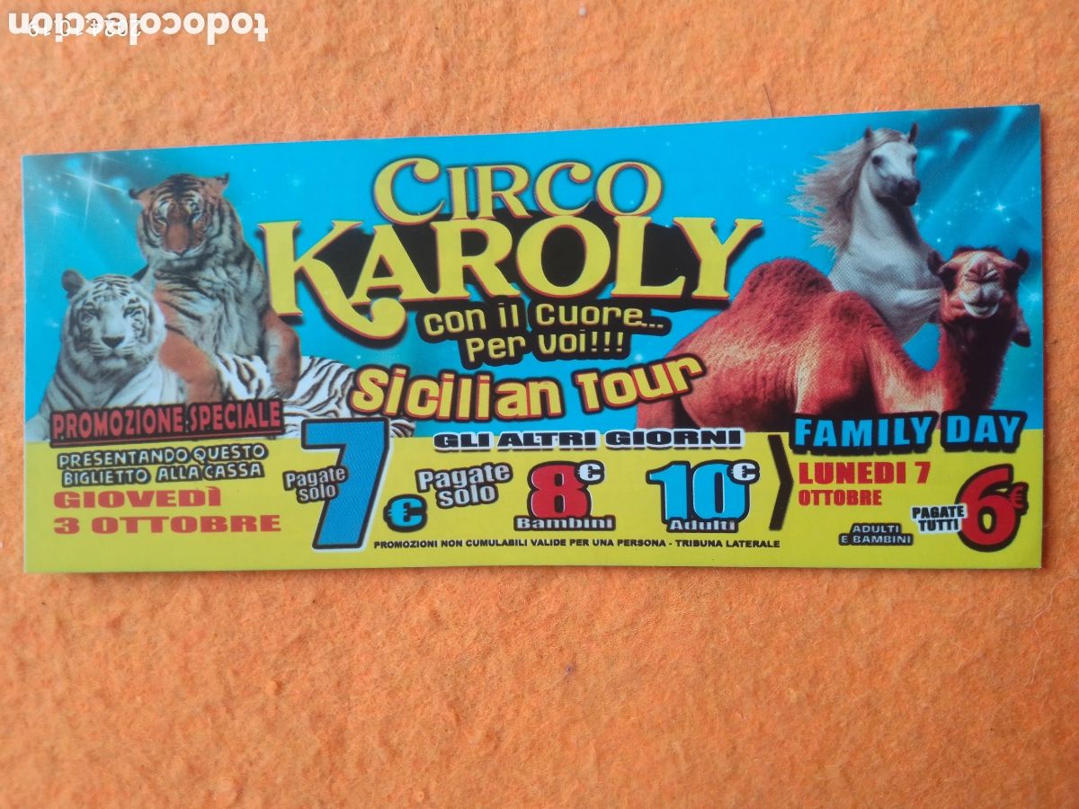 Otros Art&iacute;culos de Coleccionismo en Papel: CIRCO KAROLY . SICILIAN TOUR . FLYER CIRCUS