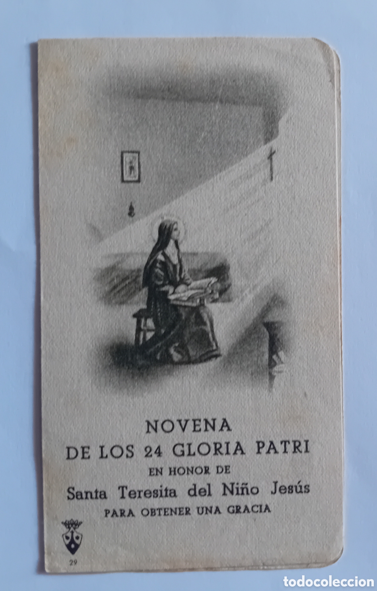 Otros art&iacute;culos de coleccionismo en papel: ESTAMPA RELIGIOSA NOVENA DE LOS 24 GLORIA PATRI EN HONOR DE SANTA TERESITA DEL NI&Ntilde;O JESUS