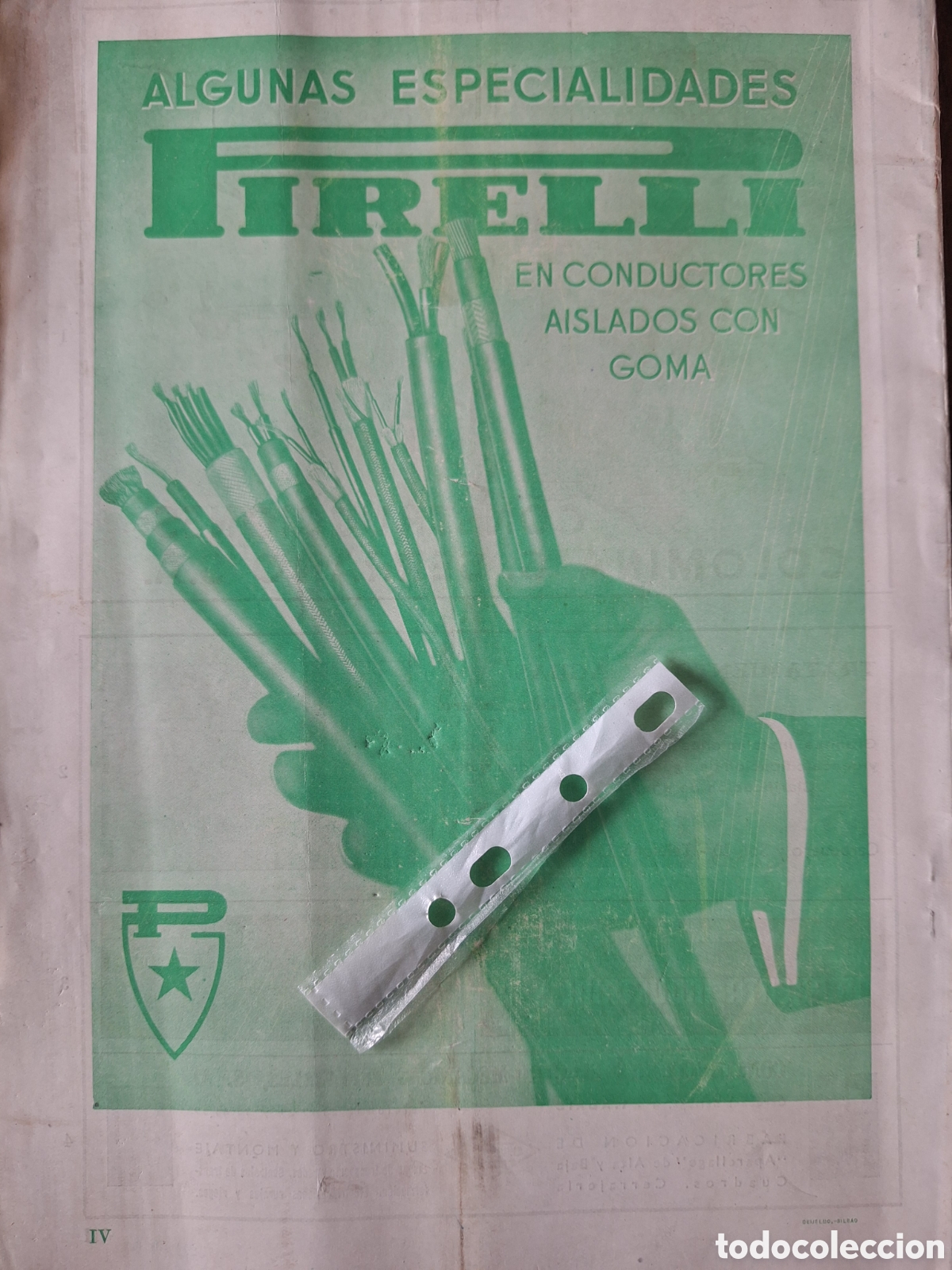 Paper Collecting Others: Publicidad cables pirelli de 1951