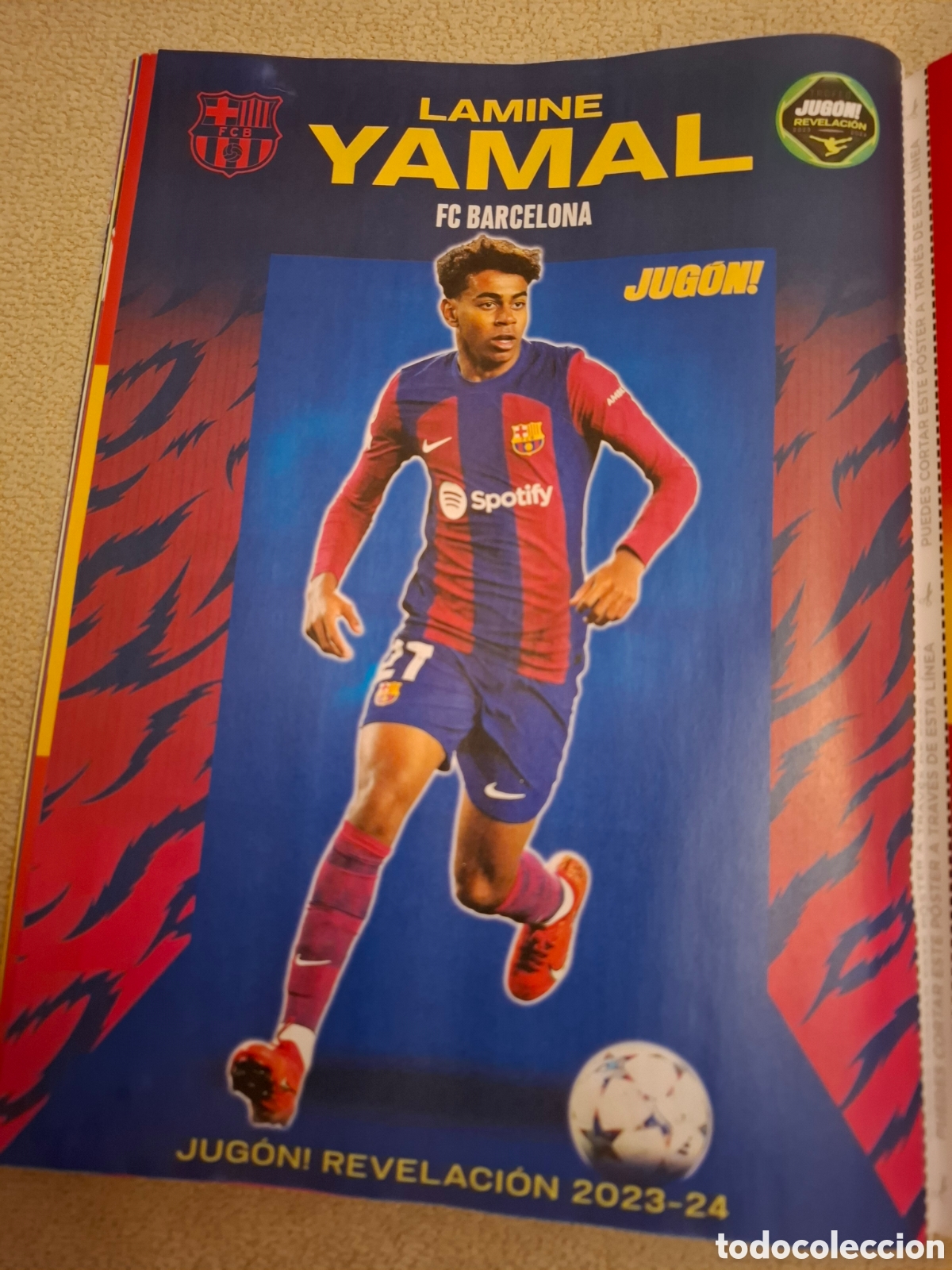 Otros Art&iacute;culos de Coleccionismo en Papel: HOJA REVISTA JUGON POSTER LAMINE YAMAL BARCELONA JUGADOR REVELACI&Oacute;N 2023 2024