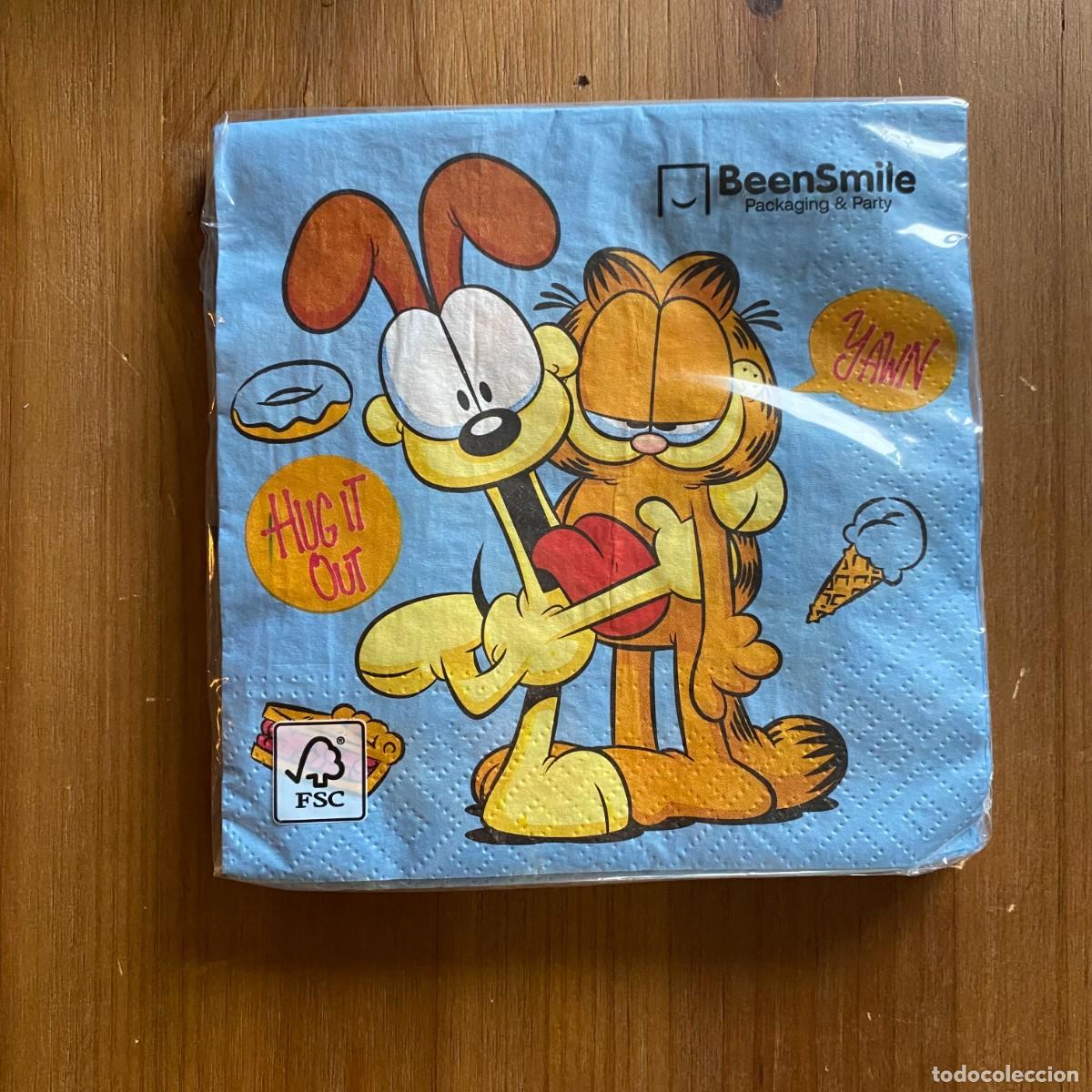 Otros Art&iacute;culos de Coleccionismo en Papel: PACK SIN ABRIR PRECINTADO DE 20 SERVILLETAS DE PAPEL CELULOSA FIESTA MARCA BEENSMILE GARFIELD