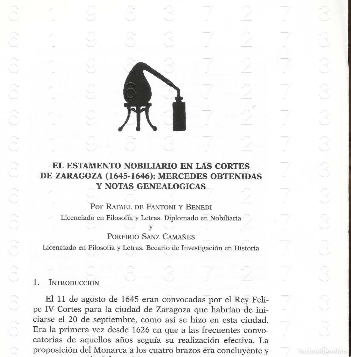 Otros art&iacute;culos de coleccionismo en papel: RAFAEL DE FANTONI Y BENEDI CORTES DE ZARAGOZA MERCEDES OBTENIDAS Y NOTAS GENEALOGICAS 10 HOJAS U38