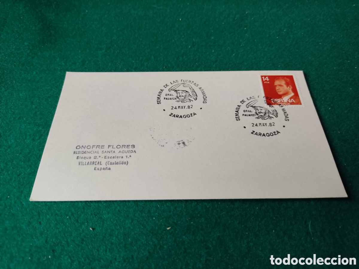 Otros Art&iacute;culos de Coleccionismo en Papel: Tarjeta matasellos especiales semana de las fuerzas armadas Zaragoza 1982