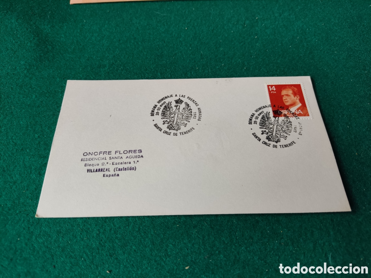 Otros Art&iacute;culos de Coleccionismo en Papel: Tarjeta matasellos especiales, semana homenaje a las Fuerzas Armadas, Tenerife