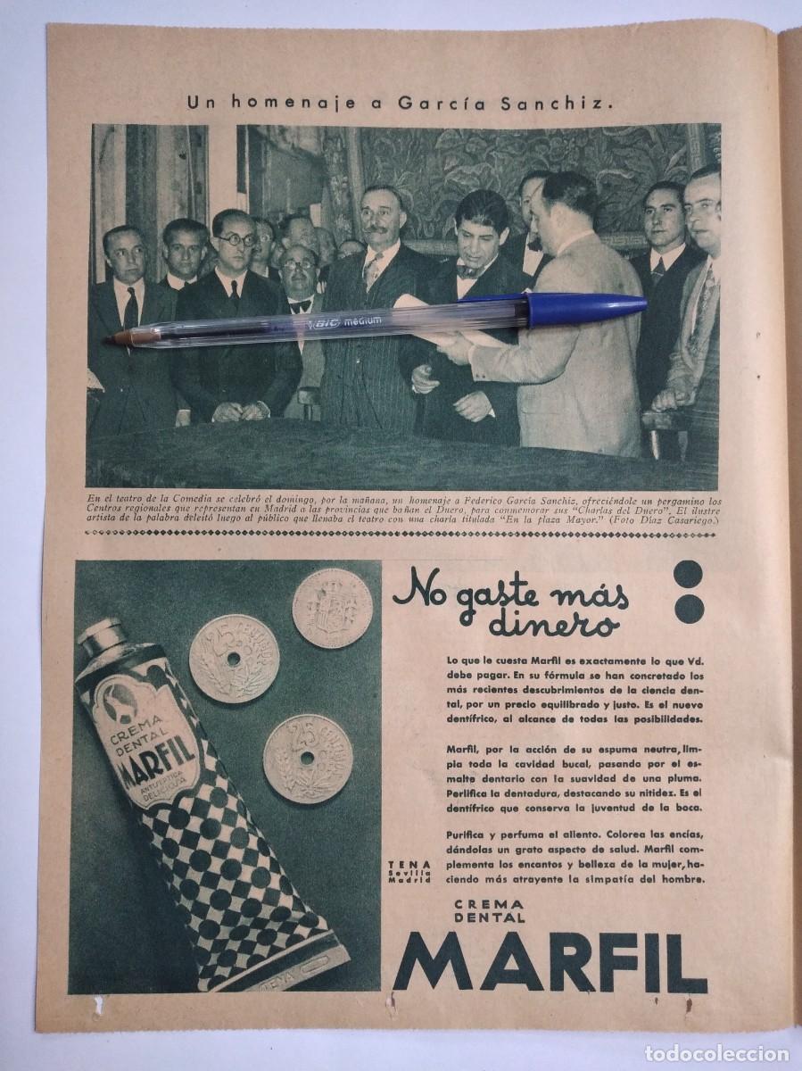 Outros artigos de papel: HOMENAJE A FEDERICO GARC&Iacute;A SANCHIZ EN EL TEATRO DE LA COMEDIA A&Ntilde;O 1935 PRENSA FOTO