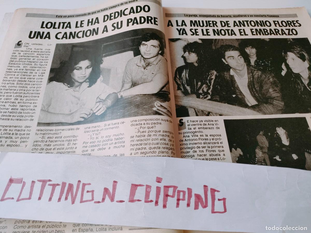 Otros Art&iacute;culos de Coleccionismo en Papel: Clipping RP860206 LOLITA Y ANTONIO FLORES