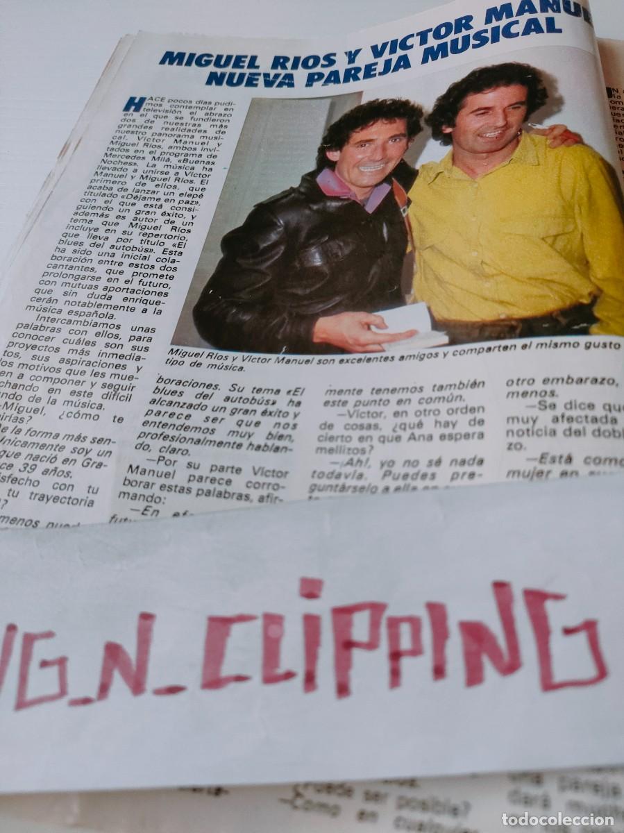 Otros Art&iacute;culos de Coleccionismo en Papel: Clipping RP830606 MIGUEL RIOS