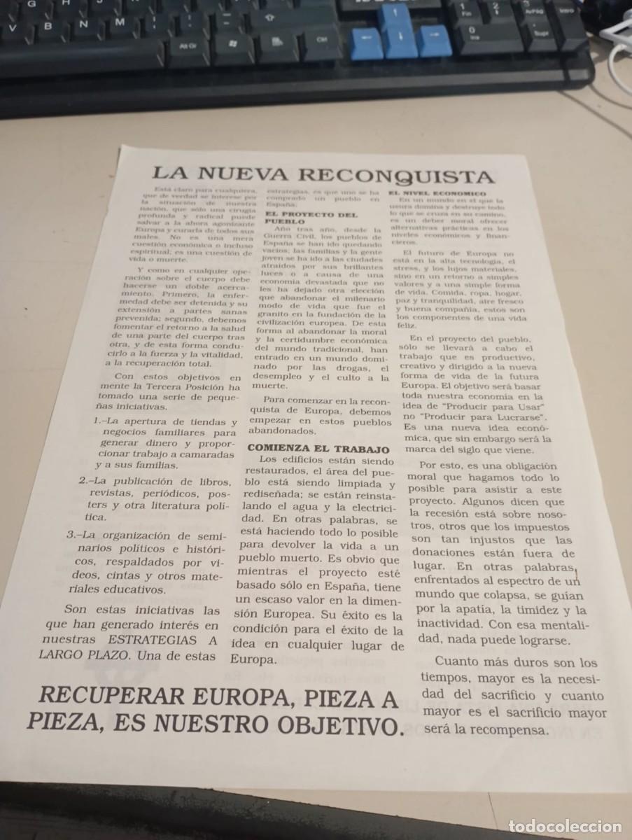 Otros art&iacute;culos de coleccionismo en papel: HOJA LA NUEVA RECONQUISTA, (ASOC. HIST&Oacute;RICA SANTIAGO) REF. UR MES 3 A