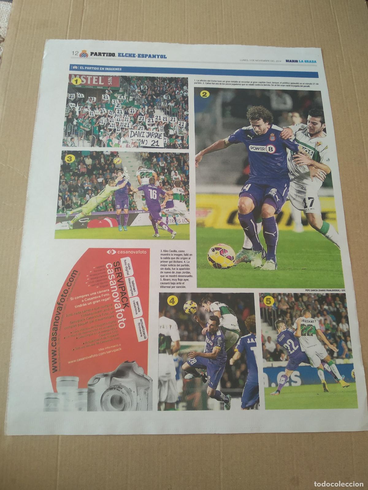Sammelleidenschaft Andere Papierartikel: HOJA PERIODICO DIARIO LA GRADA CA&Ntilde;AS AFICION CASILLA JOAN JORDAN ALVARO VAZQUEZ ELCHE ESPORT CATALA