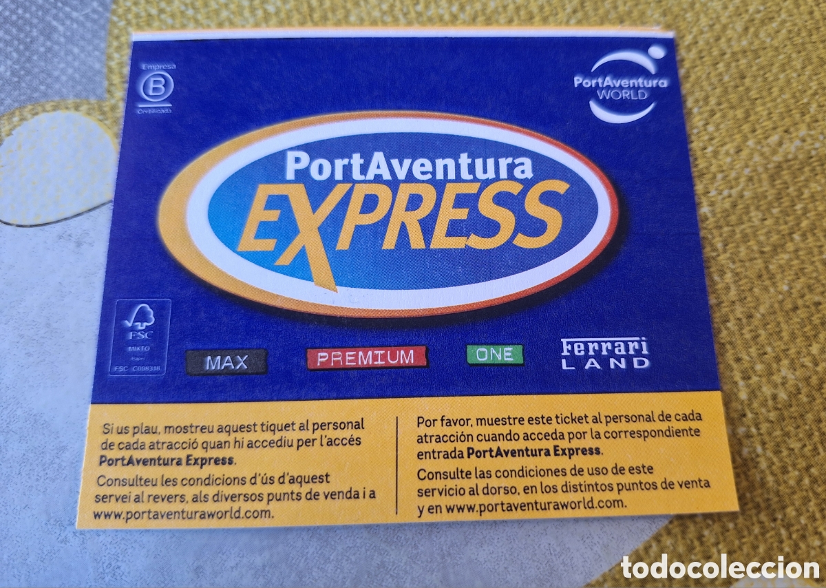 Otros Art&iacute;culos de Coleccionismo en Papel: Pase Express One Portaventura Port Aventura COMPRA MINIMA 5&euro;