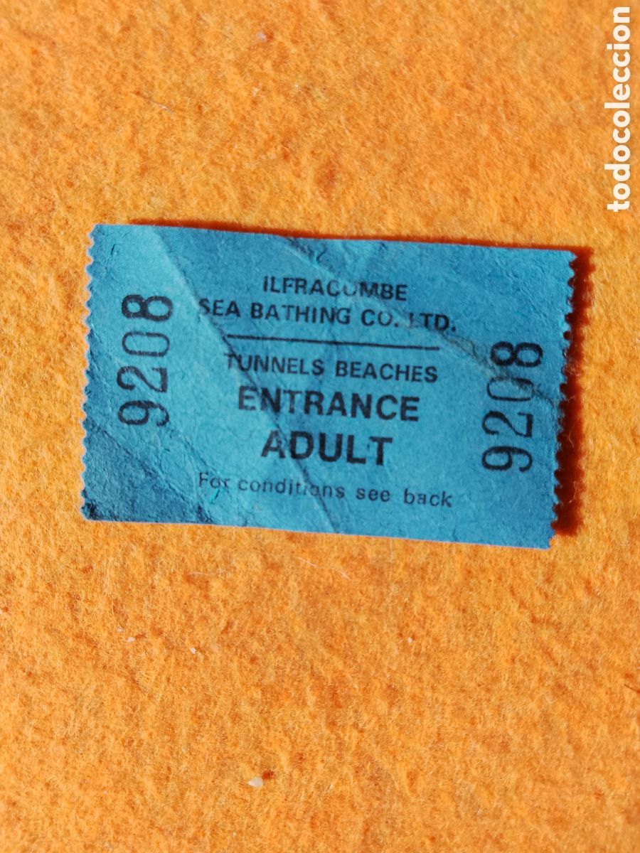 Otros Art&iacute;culos de Coleccionismo en Papel: TICKET - Tunnels Beaches Ilfracombe sea bathing . DEVON .UK . 2000 . ENTRANCE ADULT
