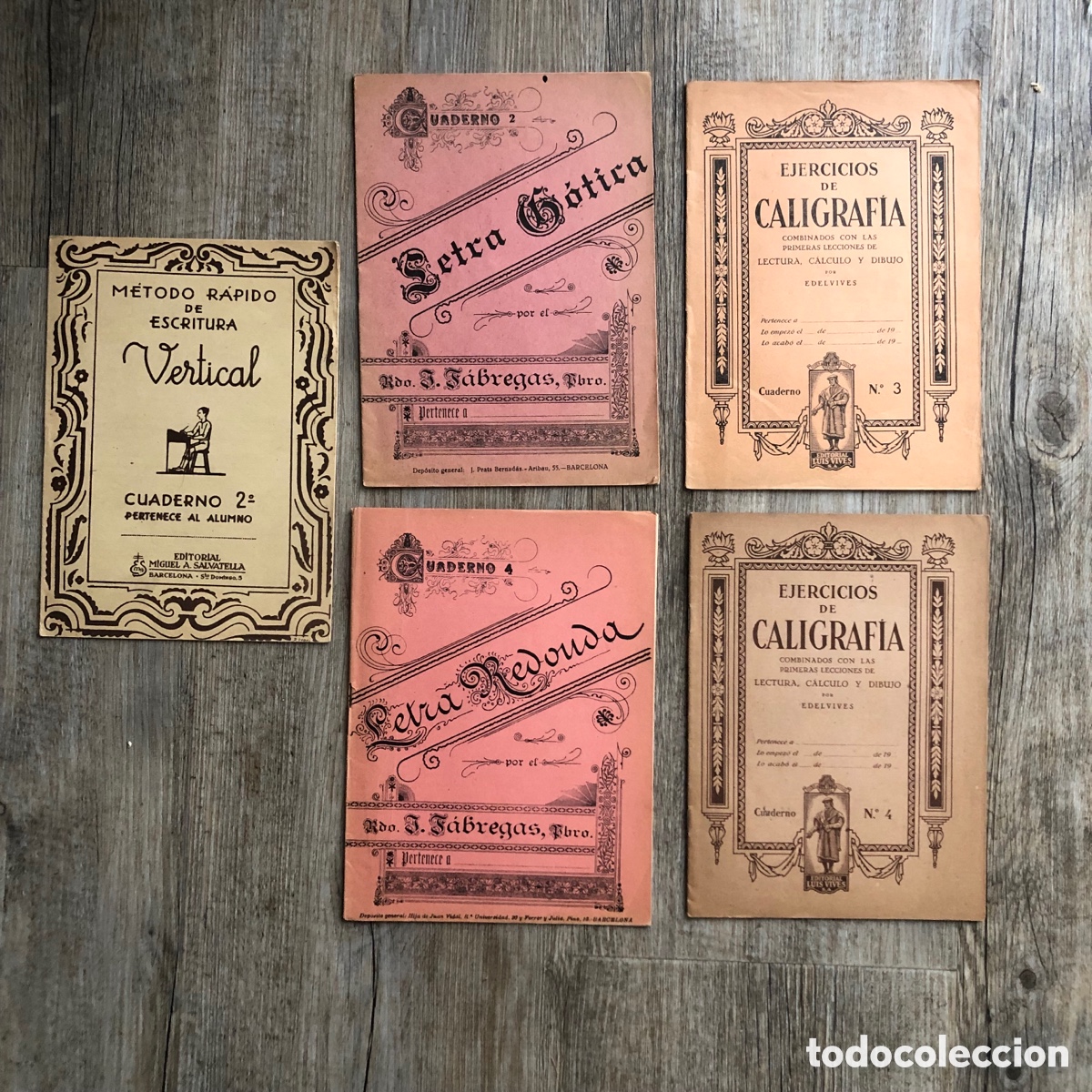 Otros art&iacute;culos de coleccionismo en papel: Cuadernos De Escritura / Escritura Gotica / Escritura Vertical / Escritura Redonda / Edelvives