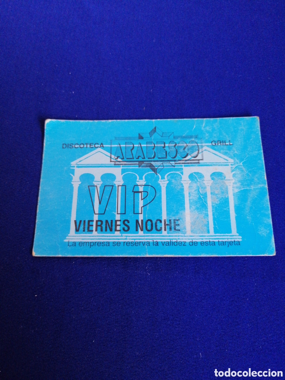 Sammelleidenschaft Andere Papierartikel: DISCOTECA ARABESCO VIP NOCHE FLYER MOVIDA VALENCIANA