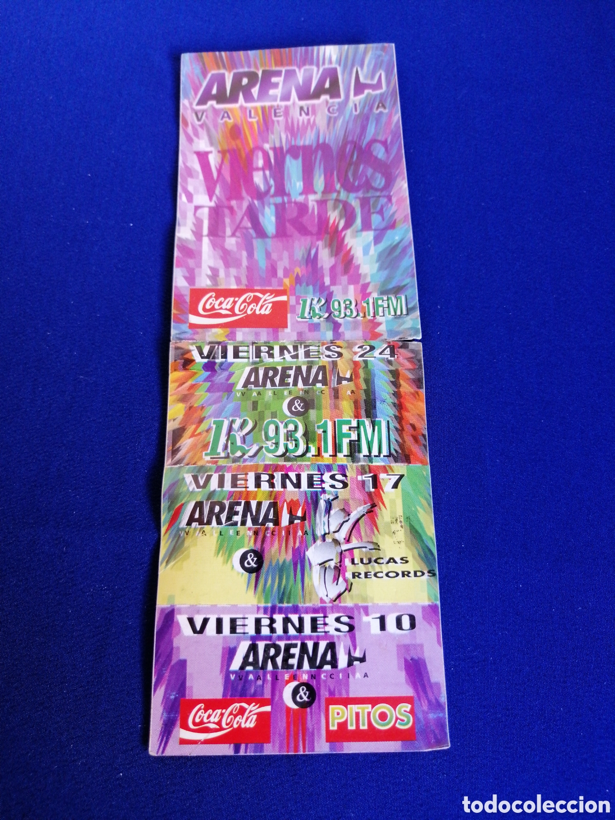 Collectionnisme Papier divers: DISCOTECA ARENA VALENCIA - 93.1 FM - LUCAS RECORDS PUBLICIDAD COCA-COLA FLYER DESCUENTO