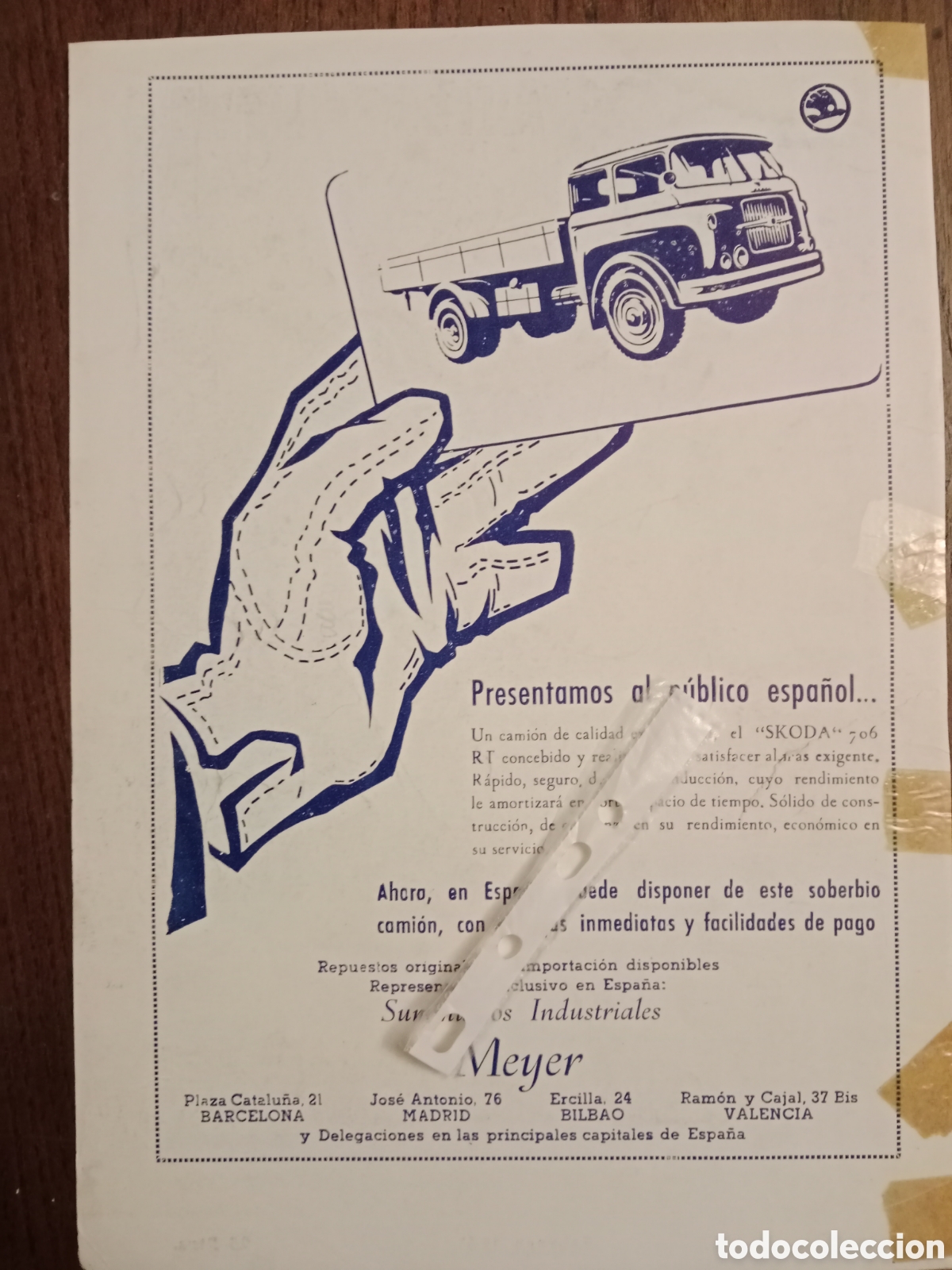 Collectionnisme Papier divers: Publicidad cami&oacute;n skoda