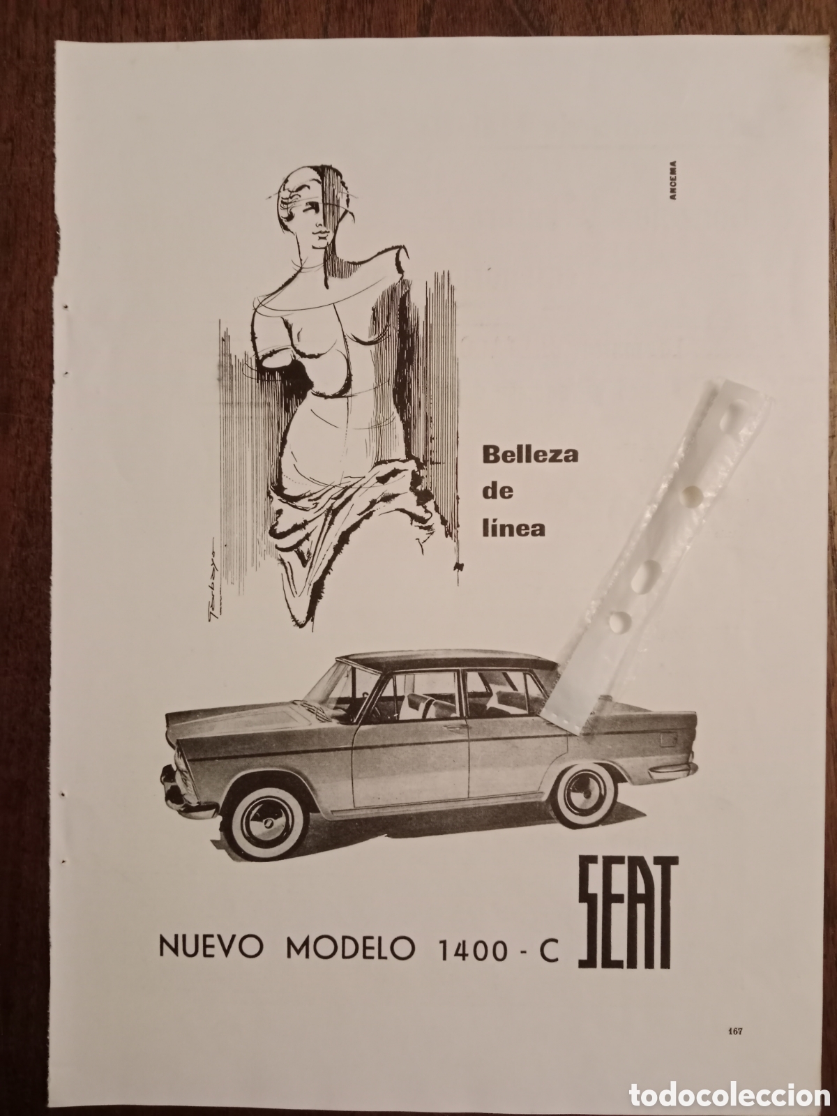 Collectionnisme Papier divers: Publicidad autom&oacute;vil Seat 1400 C