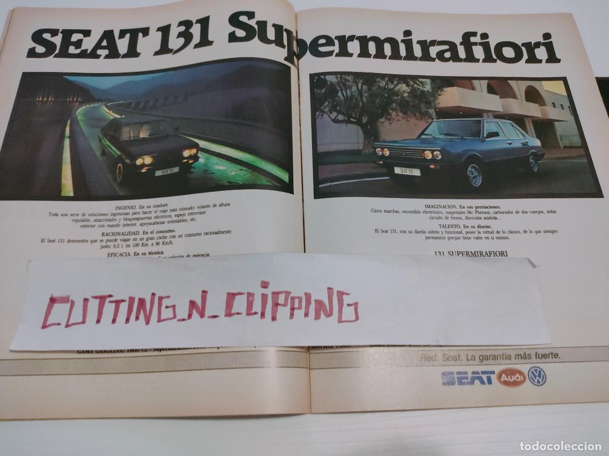 Otros art&iacute;culos de coleccionismo en papel: Clipping PS830910 PUBLICIDAD SEAT SUPERMIRAFIORI