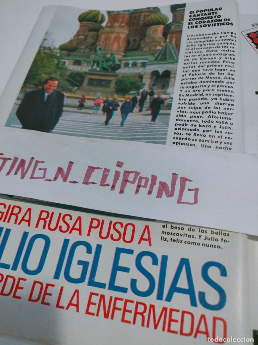 Otros Art&iacute;culos de Coleccionismo en Papel: Clipping RP892110 JULIO IGLESIAS EN RUSIA