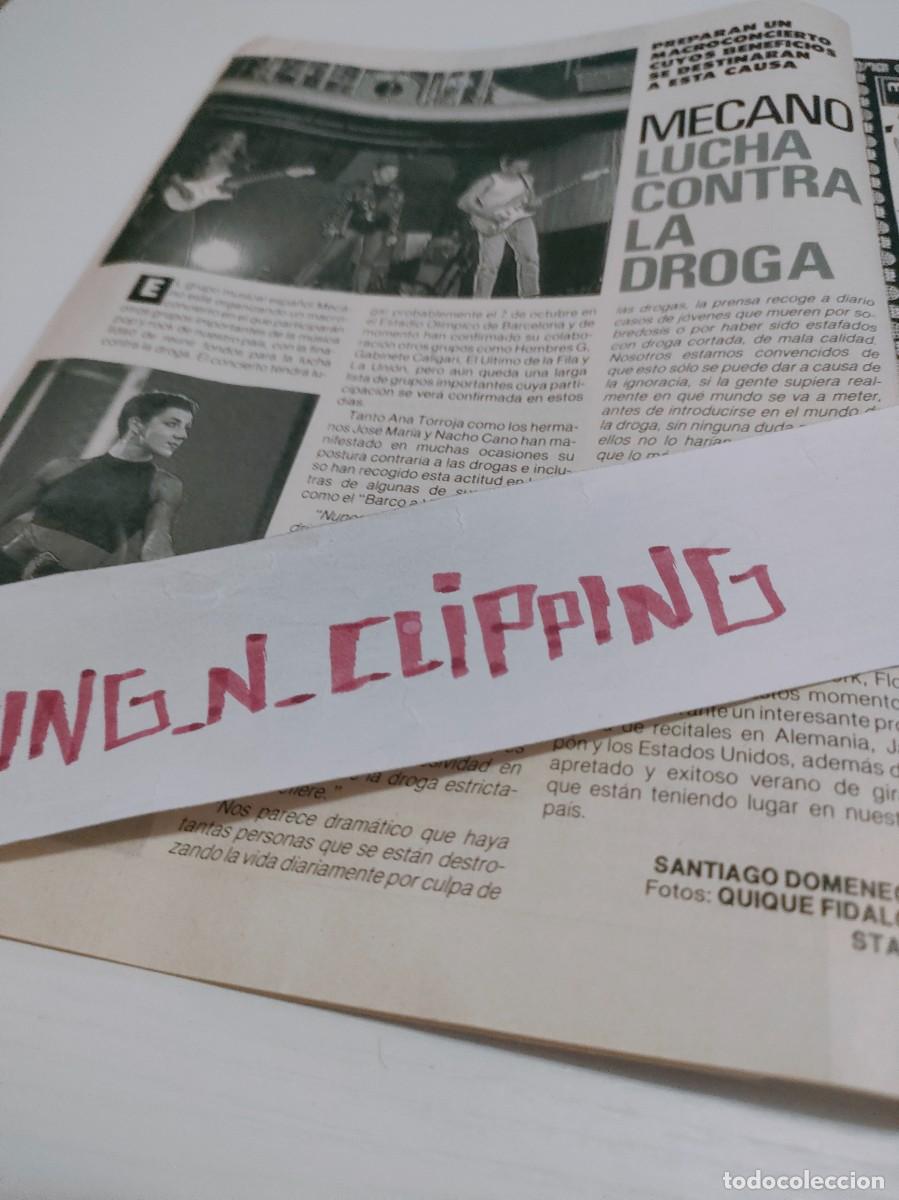 Otros Art&iacute;culos de Coleccionismo en Papel: Clipping RP890909 MECANO