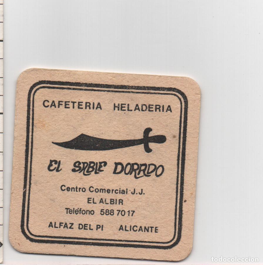 Otros Art&iacute;culos de Coleccionismo en Papel: POSAVASOS CAFETERIA EL SABLE DORADO-ALFAZ DEL PI-ALICANTE