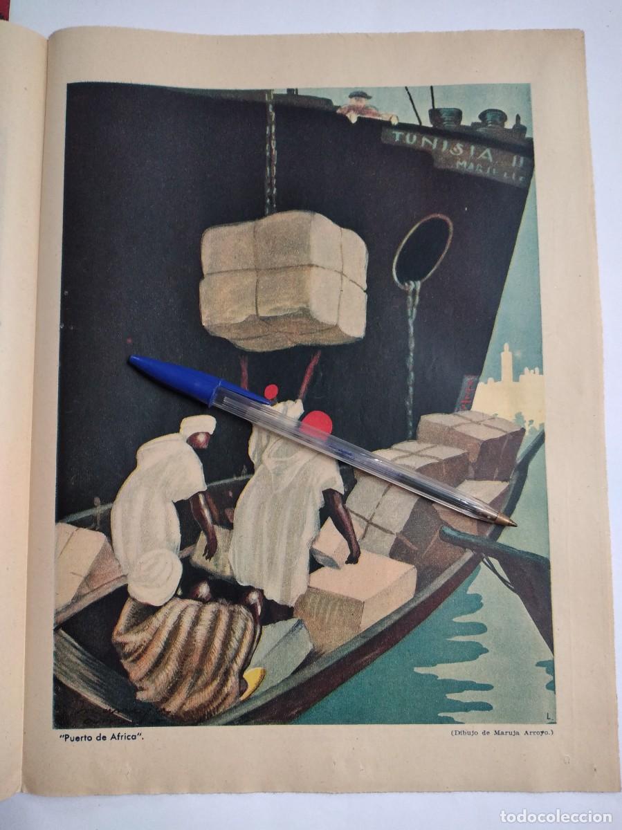 Otros Art&iacute;culos de Coleccionismo en Papel: MARUJA ARROYO DIBUJO PUERTO DE &Aacute;FRICA HOJA PRENSA A&Ntilde;O 1935