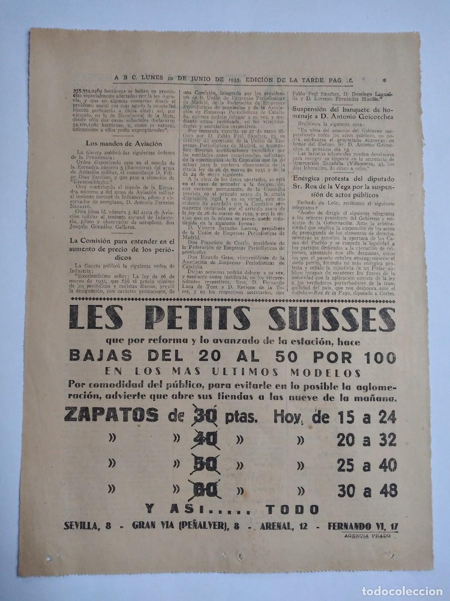 Otros Art&iacute;culos de Coleccionismo en Papel: LES PETITS SUISSES SEVILLA 8 GRAN VIA PE&Ntilde;ALVER 8 ARENAL 12 PUBLICIDAD A&Ntilde;O 1935