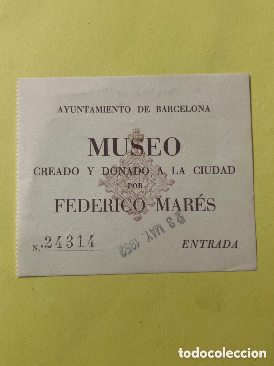 Paper Collecting Others: L407. Antigua entrada Museo creado y donado a la ciudad por Federico Mar&eacute;s - Barcelona - A&ntilde;os 60