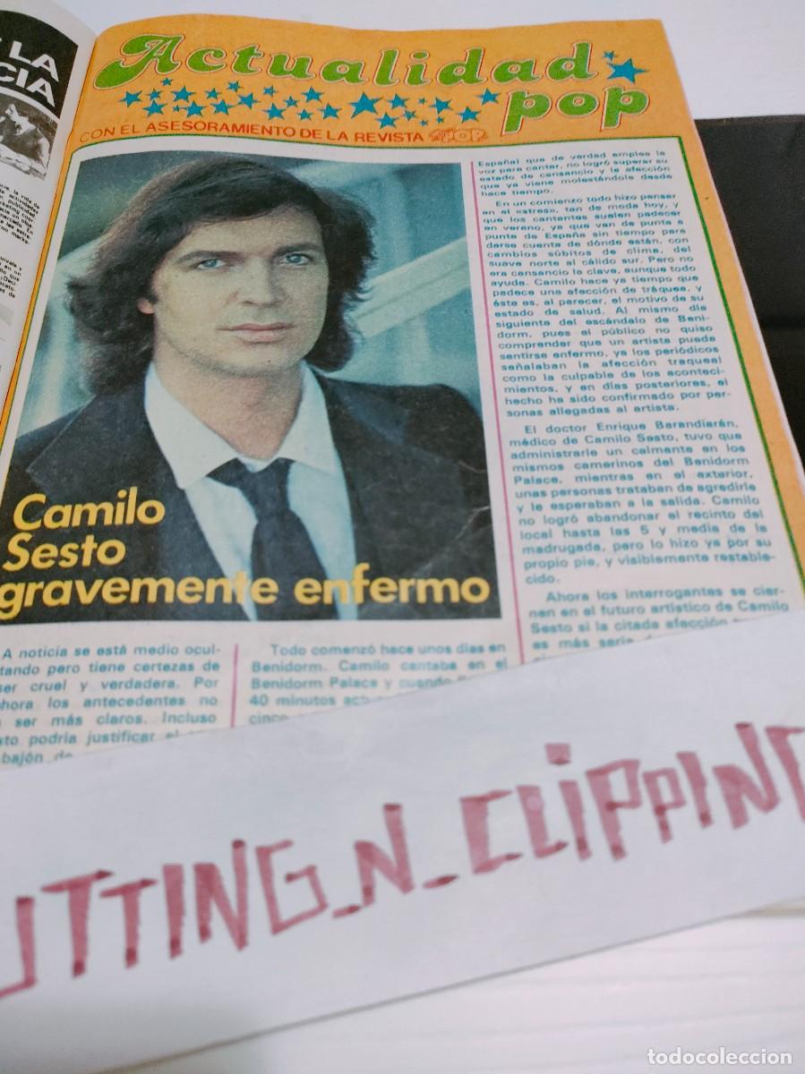 Otros Art&iacute;culos de Coleccionismo en Papel: Clipping RP801509 CAMILO SESTO