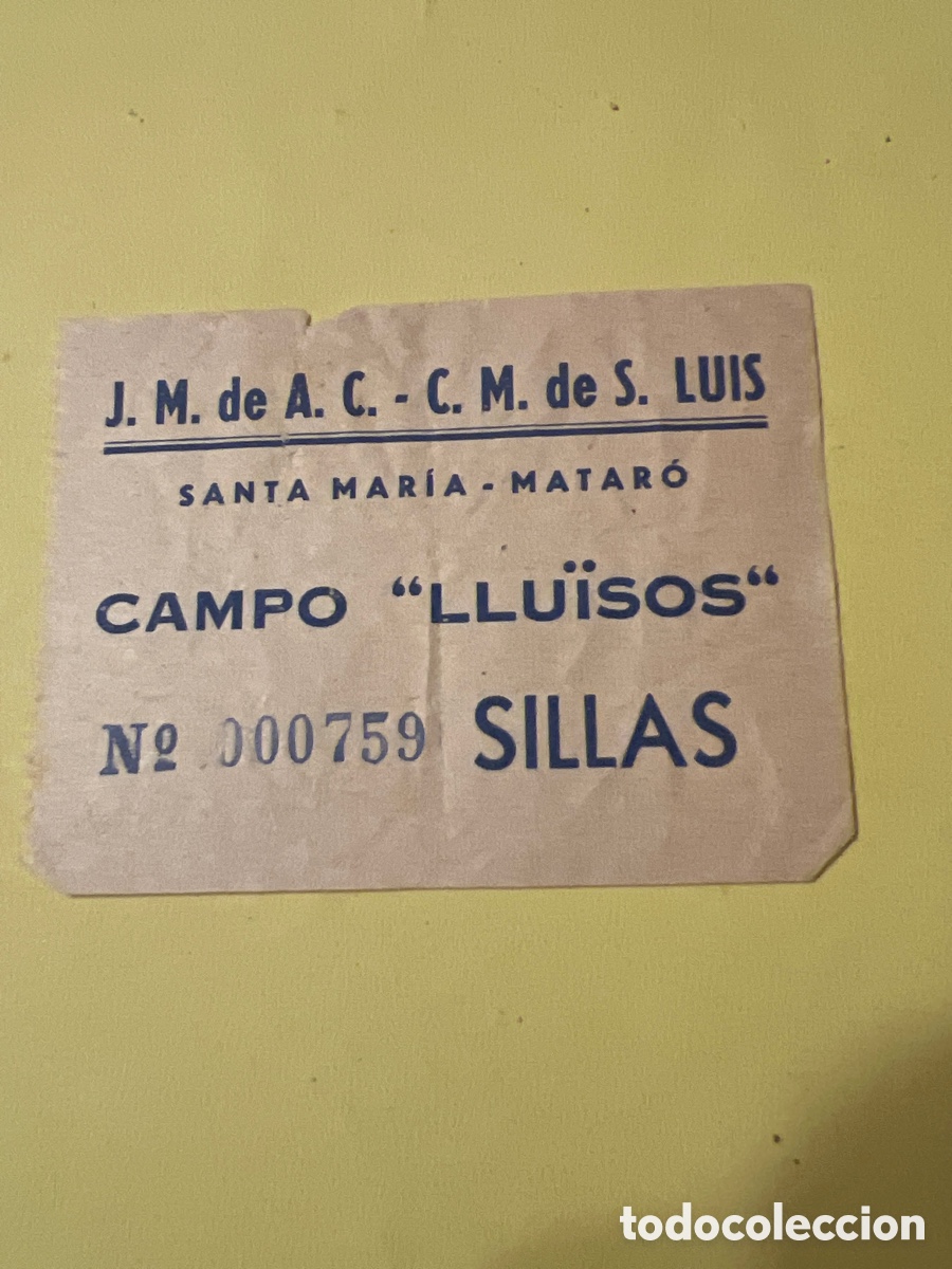 Paper Collecting Others: L421. ENTRADA J.M. De A.C - C. M DE S. LUIS - SANTA MARIA MATAR&Oacute; - CAMPO LLU&Iuml;SOS - SILLAS
