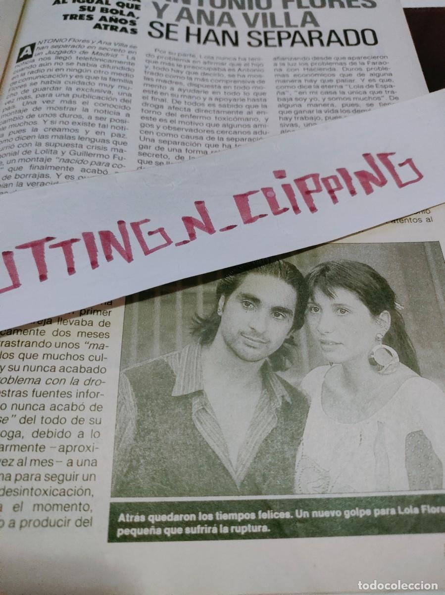 Otros Art&iacute;culos de Coleccionismo en Papel: Clipping RP893009 ANTONIO FLORES