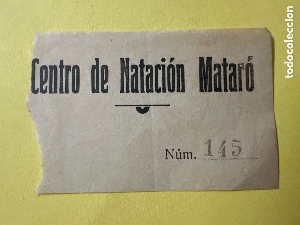 Collectionnisme Papier divers: L444. TICKET/ ENTRADA - CENTRO NATACI&Oacute;N MATAR&Oacute;