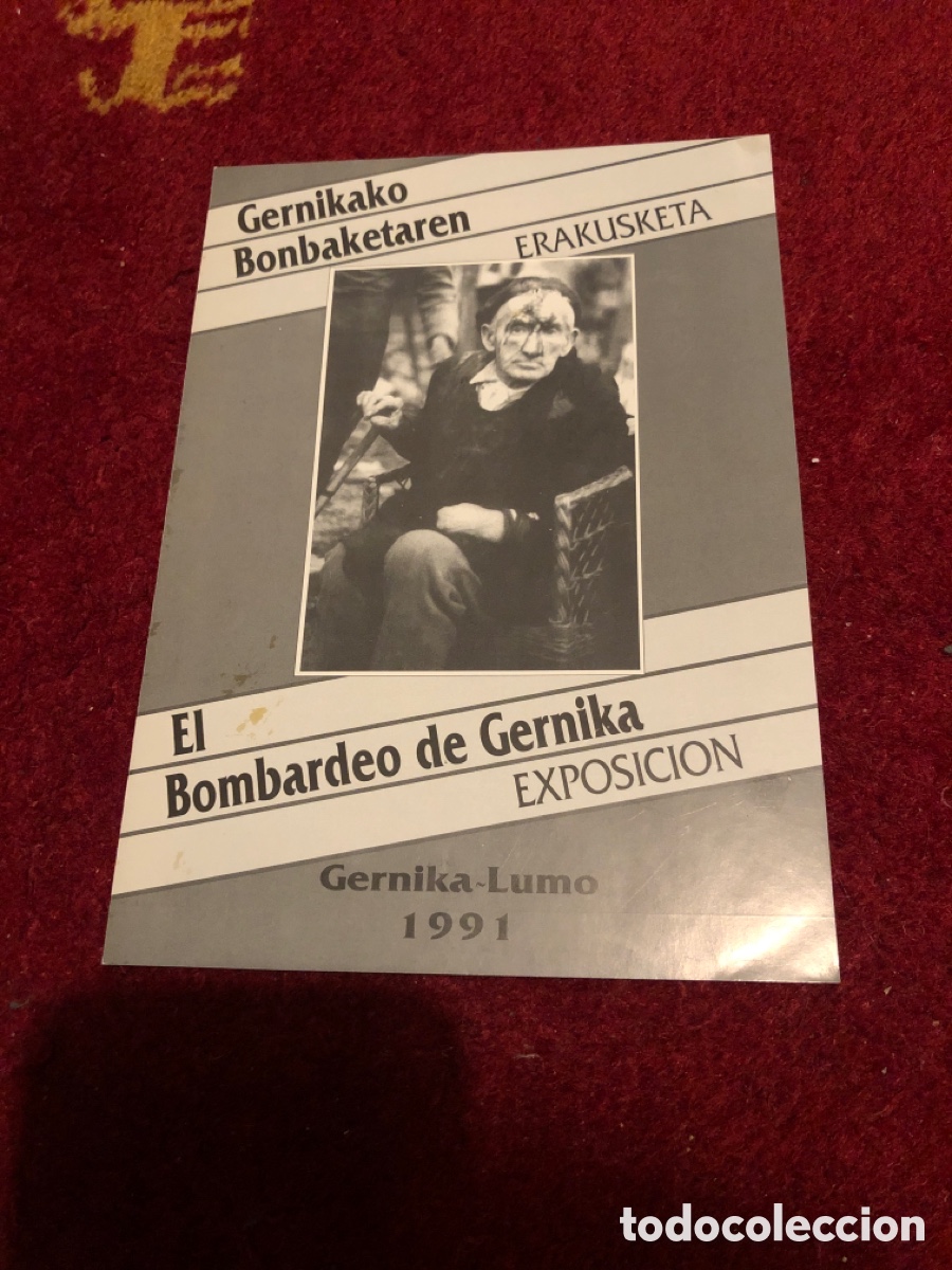 Otros art&iacute;culos de coleccionismo en papel: Folleto D&iacute;ptico Exposici&oacute;n El bombardeo de Guernica. 1991. Vasco. ASM