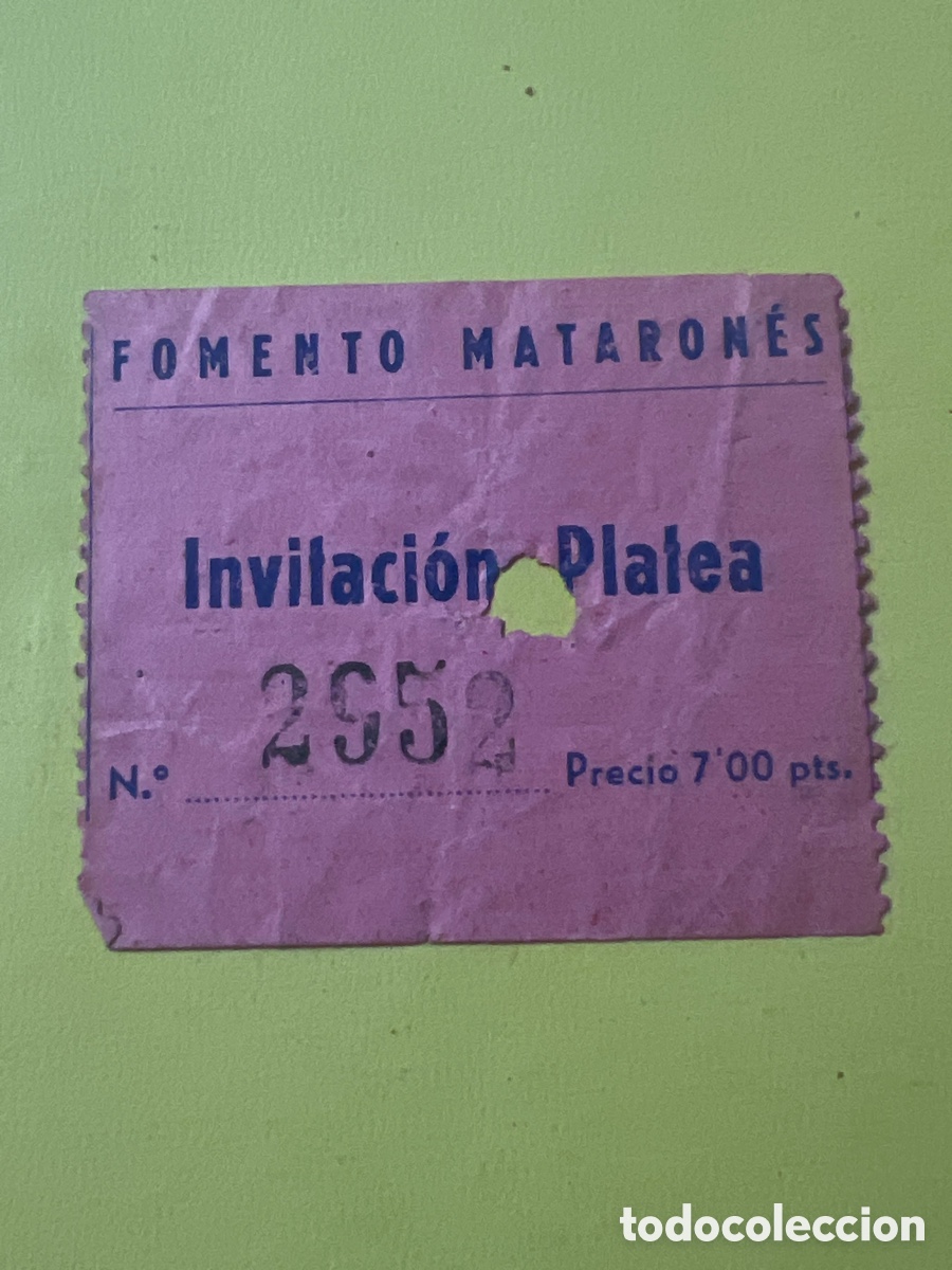 Paper Collecting Others: L487. ENTRADA FOMENTO MATARON&Eacute;S