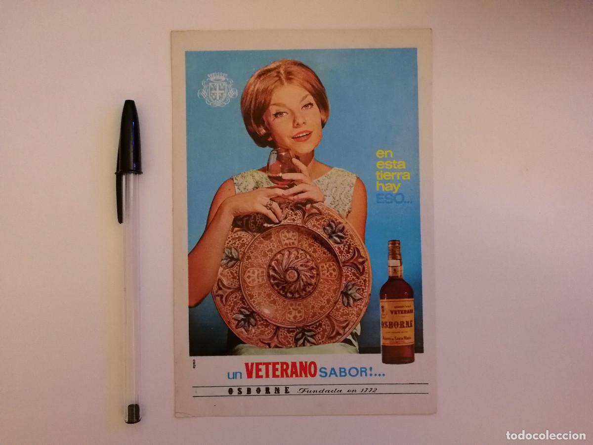 Otros Art&iacute;culos de Coleccionismo en Papel: ANTIGUO ANUNCIO ENCARTONADO -13*18- UN VETERANO SABOR - OSBORNE BRANDY