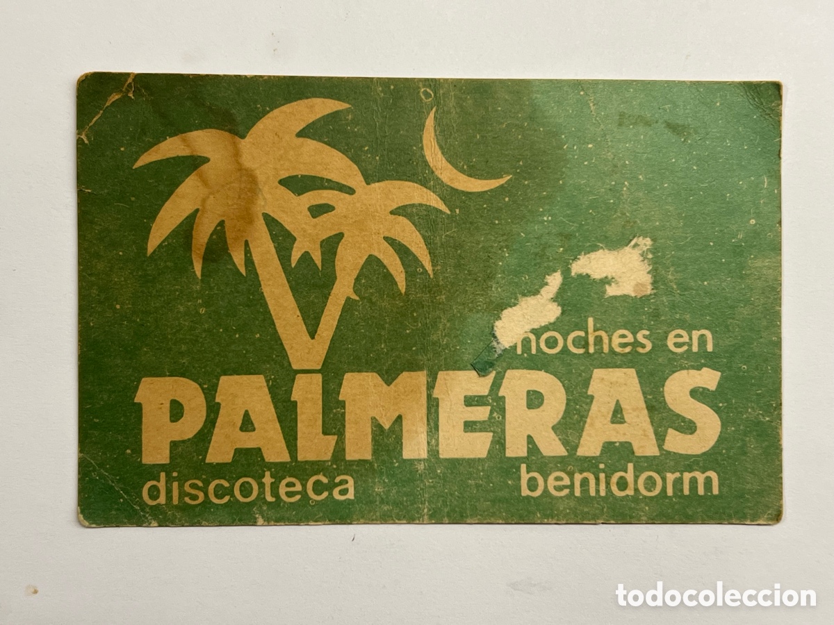 Otros Art&iacute;culos de Coleccionismo en Papel: FLYER BENIDORM DISCOTECA PALMERAS. Invitaci&oacute;n.. . Ruta del Bakalao&hellip; L&aacute; Movida Valenciana