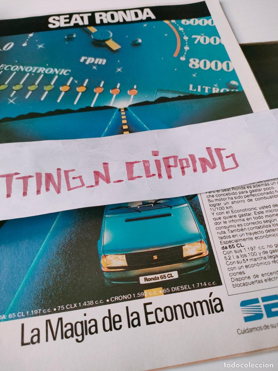 Otros art&iacute;culos de coleccionismo en papel: Clipping PS823110 PUBLICIDAD SEAT RONDA