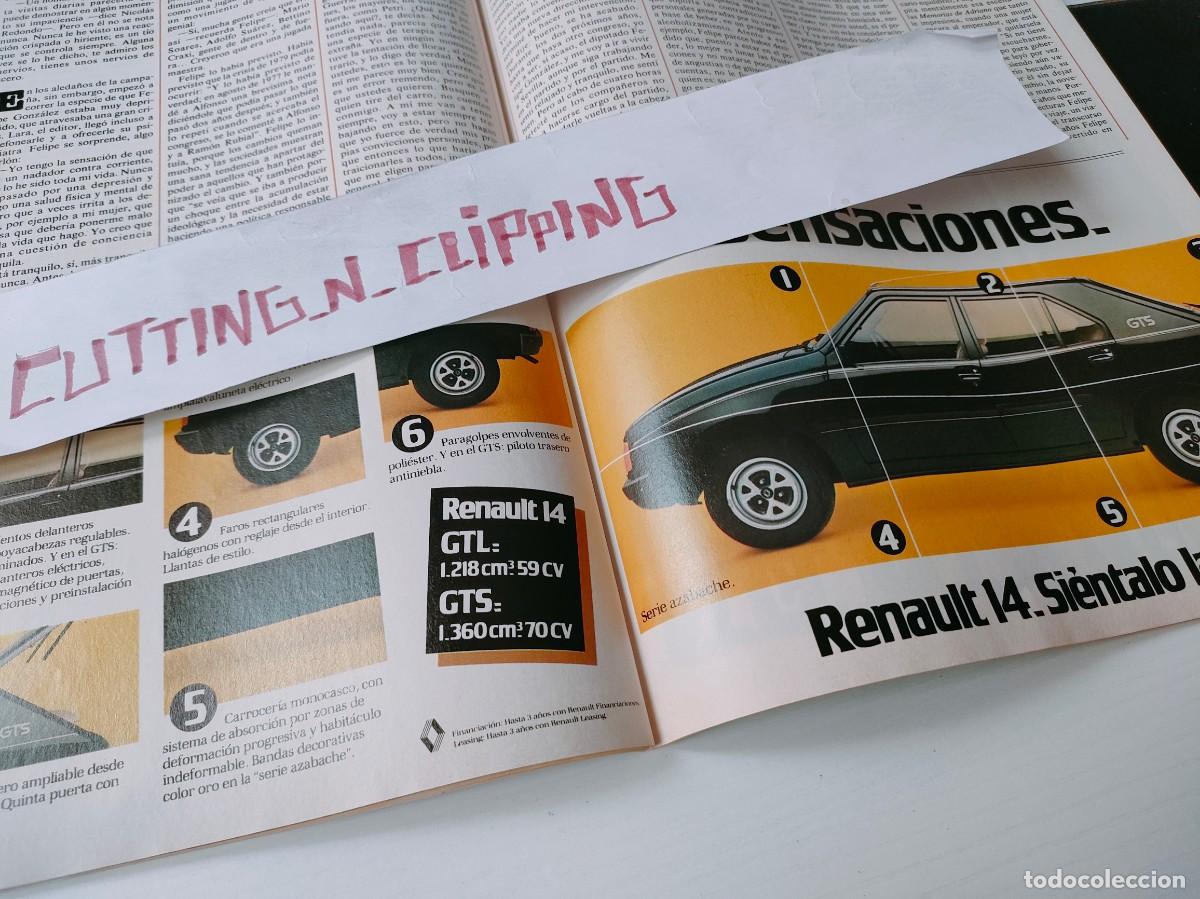 Otros Art&iacute;culos de Coleccionismo en Papel: Clipping PS820711 PUBLICIDAD RENAULT 14