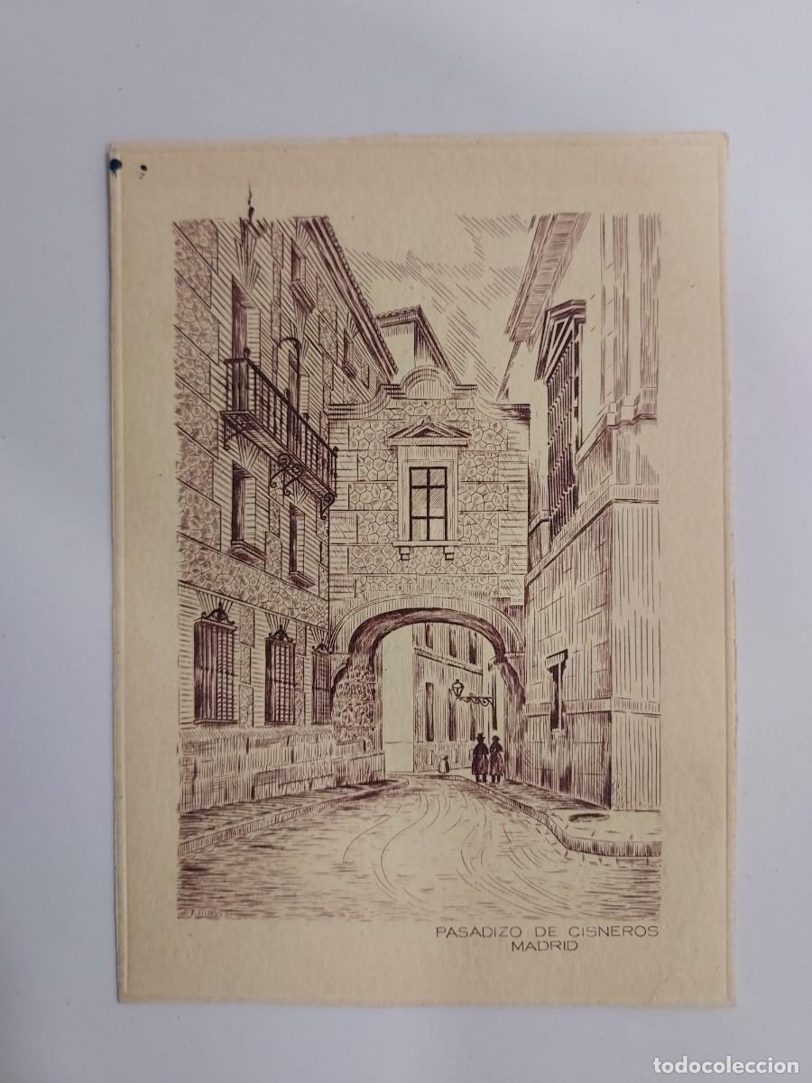 Otros art&iacute;culos de coleccionismo en papel: ESTAMPA PUBLICITARIA LUCSA. ILUSTRADOR F. DEL POZO. MADRID PASADIZO DE CISNEROS. 12 x 9 CM