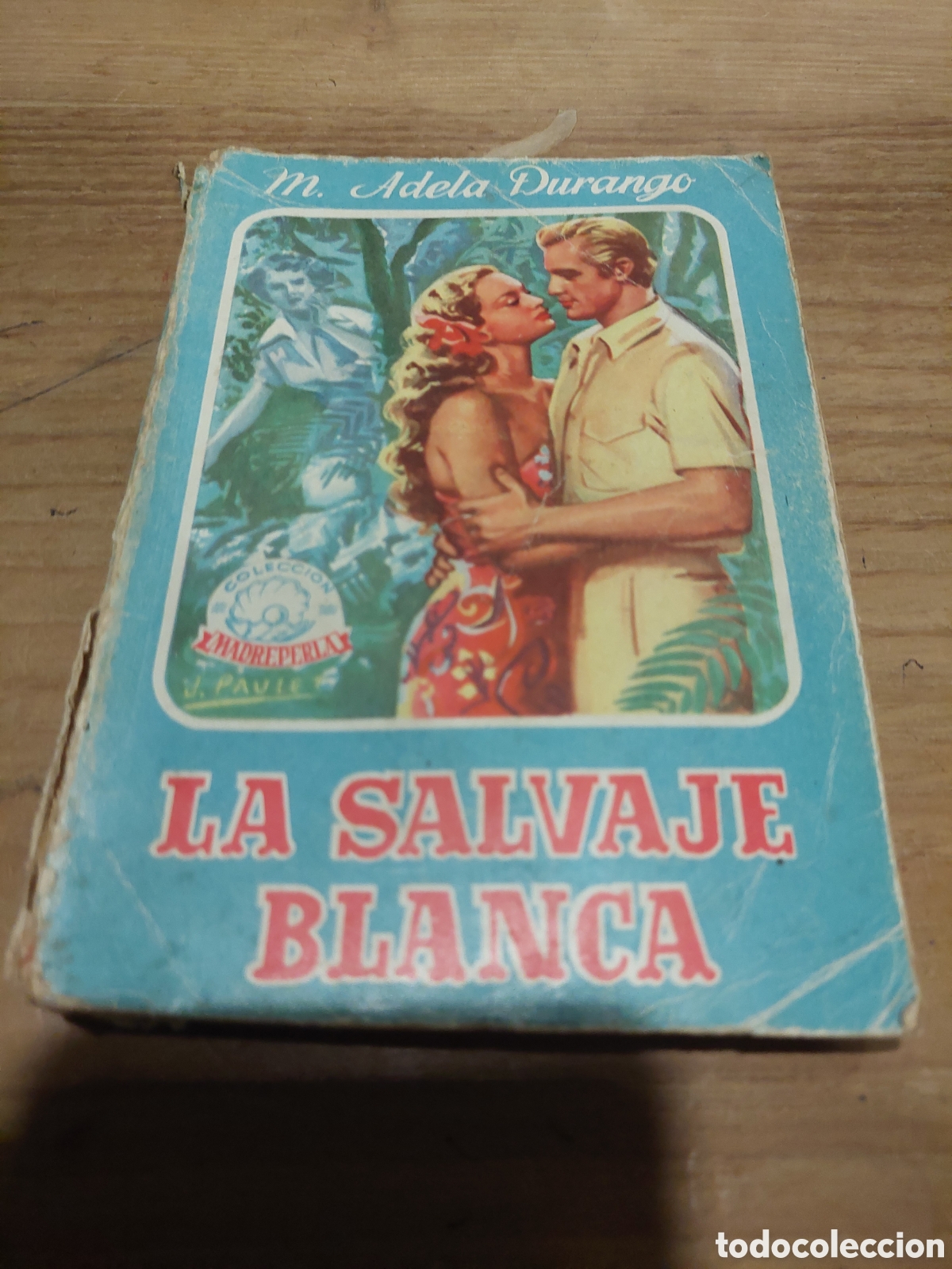 Collectionnisme Papier divers: NOVELA LA SALVAJE BLANCA M. ADELA DURANGO LIBRERIA SALAS BARCELONA