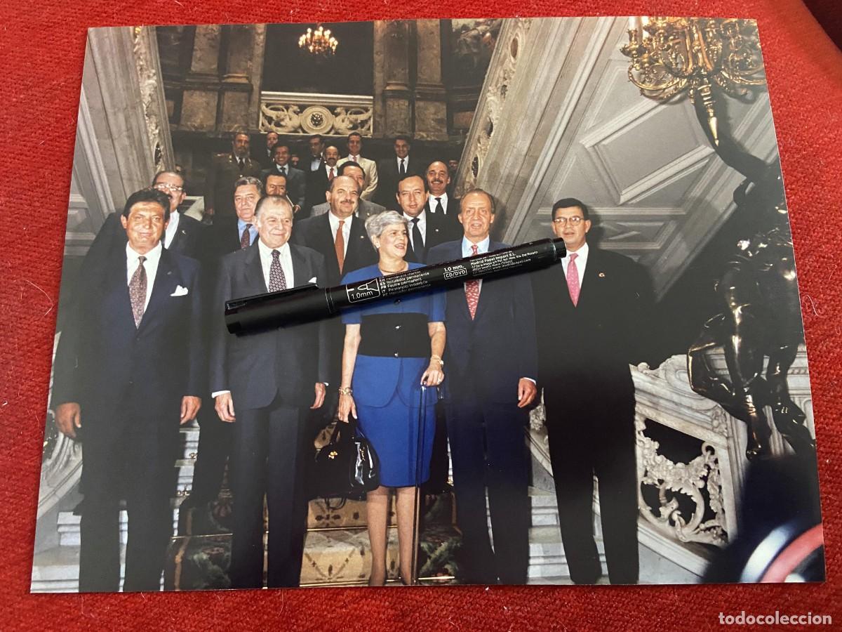 Collectionnisme Papier divers: FF1610 FOTO FOTOGRAFIA ORIGINAL PRESIDENTE PAIS REY JUAN CARLOS RECEPCION II CUMBRE HISPANOAMERICANA