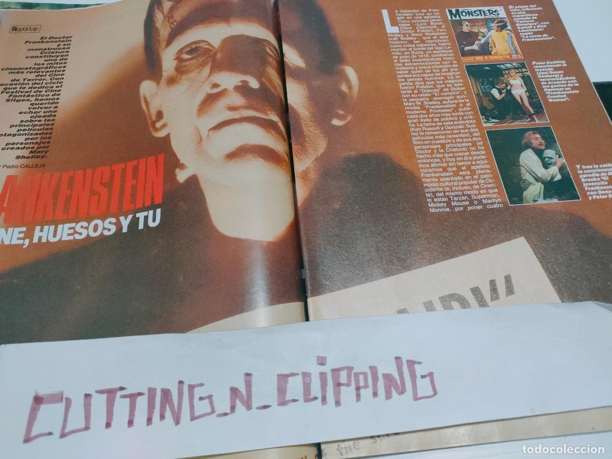 Otros Art&iacute;culos de Coleccionismo en Papel: Clipping REPORTAJE FRANKENSTEIN