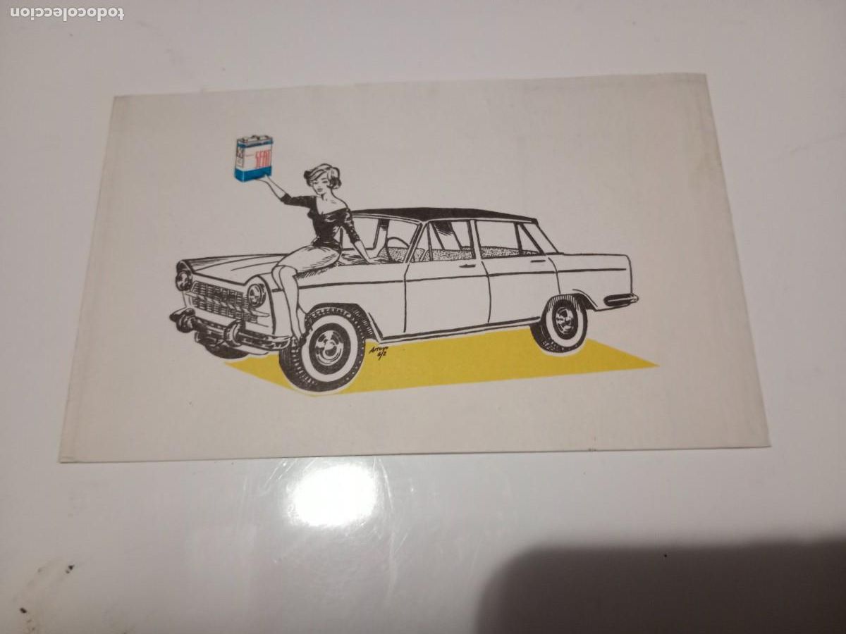 Otros art&iacute;culos de coleccionismo en papel: FAJITA DE PAPEL PORTA DOCUMENTOS - COCHE SEAT - A&Ntilde;OS 50