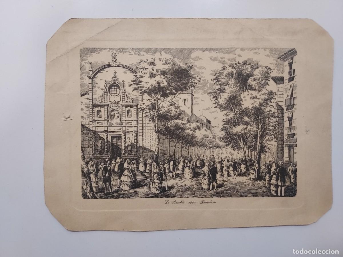 Otros art&iacute;culos de coleccionismo en papel: ESTAMPA ANTIGUA. LA RAMBLA 1800 BARCELONA. EN CARTONCILLO