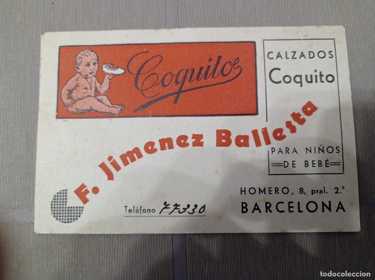 Otros Art&iacute;culos de Coleccionismo en Papel: calzados Coquito F. Jimenez Ballesta homero 8 Barcelona octubre 1939