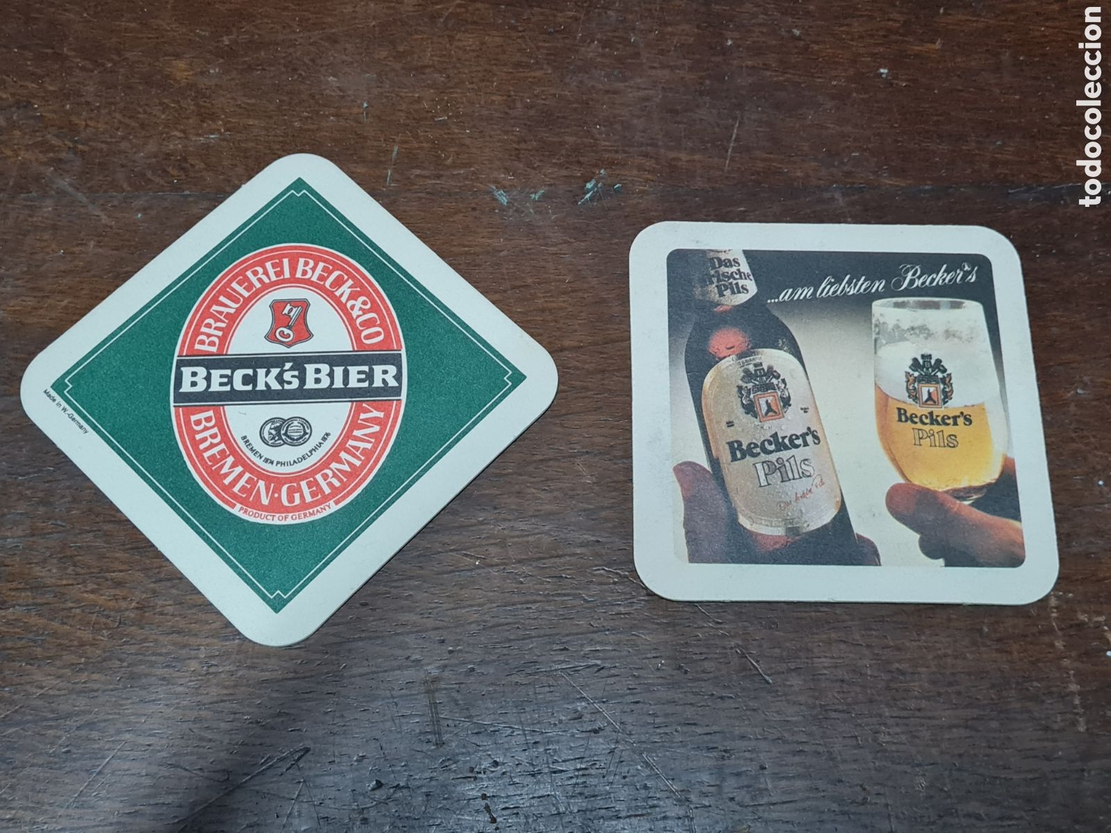 Altri oggetti di carta: Posavasos a&ntilde;os 60-70 Becker's cerveza