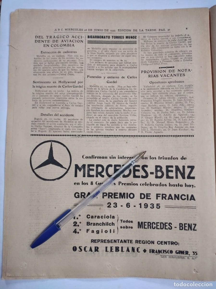 Collectionnisme Papier divers: MERCEDES BENZ PREMIO FRANCIA CARACIOLA BRANCHILCH FAGIOLI &Oacute;SCAR LEBLANC AGENTE PUBLICIDAD 1935