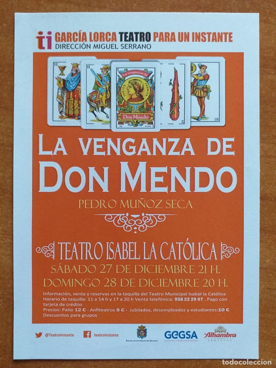 Otros Art&iacute;culos de Coleccionismo en Papel: FOLLETO PROMOCI&Oacute;N LA VENGANZA DE DON MENDO -TEATRO ISABEL LA CAT&Oacute;LICA - GRANADA