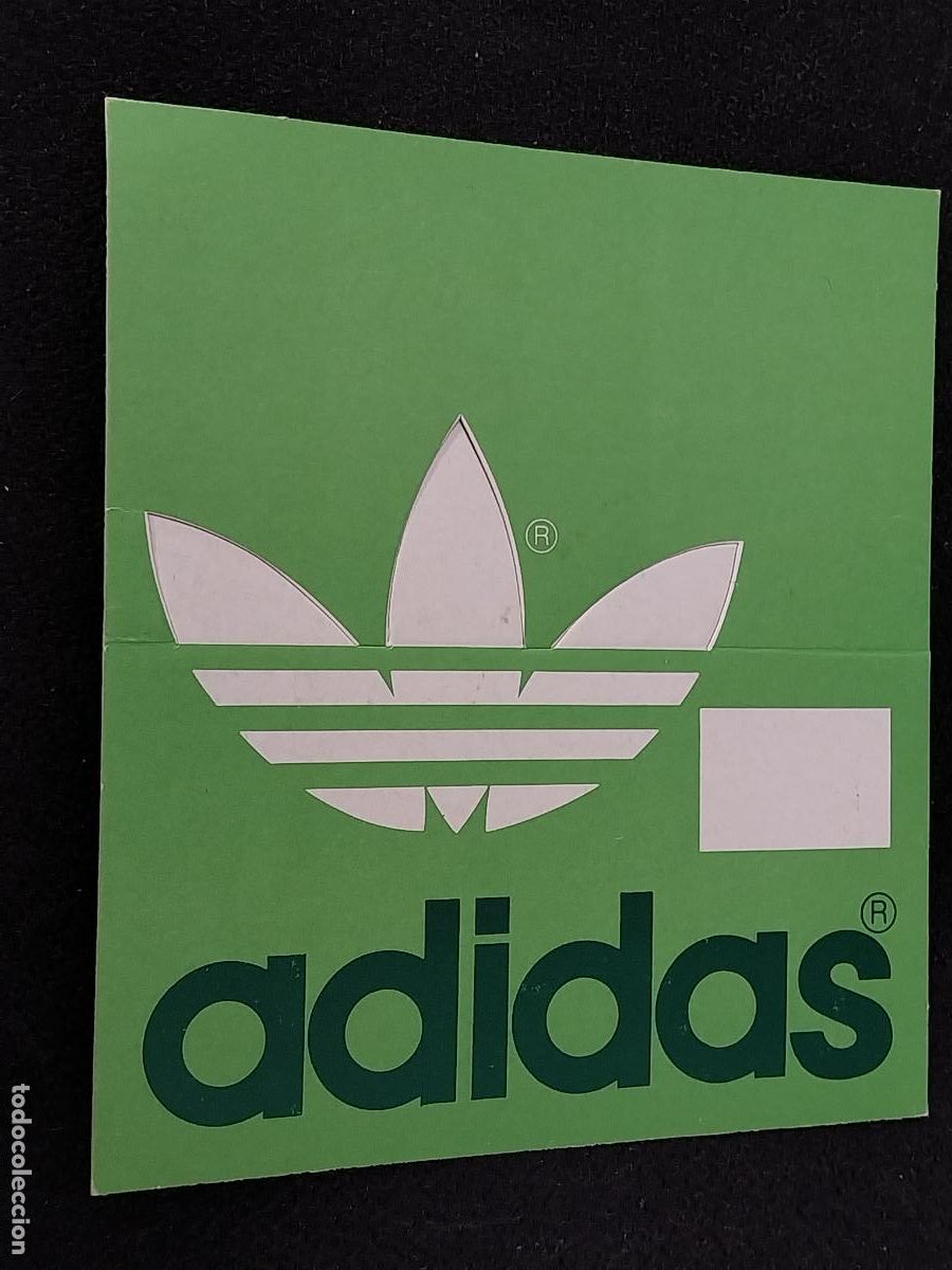 Otros art&iacute;culos de coleccionismo en papel: ADIDAS CARTELITO CART&Oacute;N INDICADOR 11,2X10CM TROQUELADO SIN USAR A&Ntilde;OS 70 80