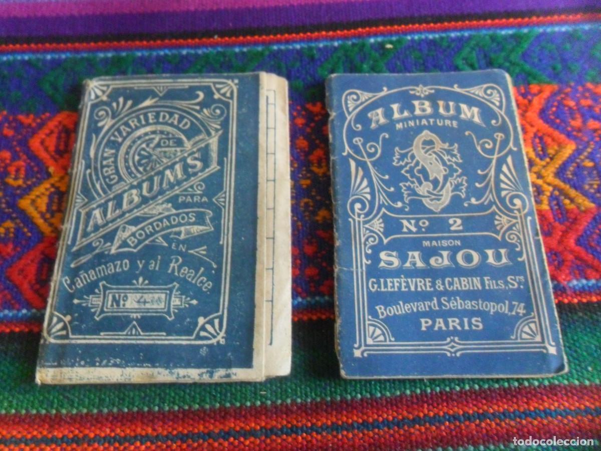 Otros art&iacute;culos de coleccionismo en papel: ALBUMS BORDADOS CA&Ntilde;AMAZO Y AL REALCE N&ordm; 4 Y ALBUM MINIATURE MAISON SAJOU N&ordm; 2 PAR&Iacute;S. 8X5 CMS.