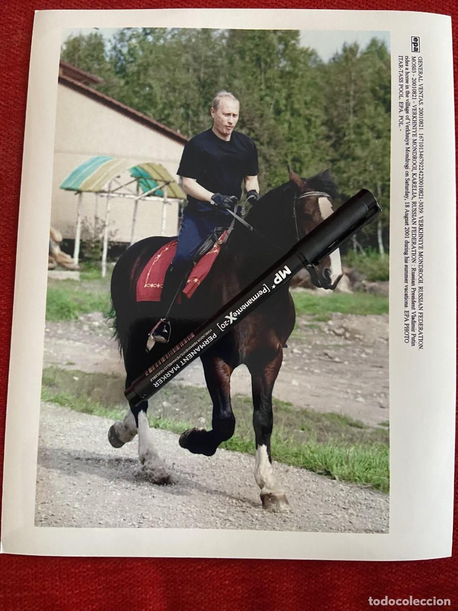 Paper Collecting Others: F34107 FOTO FOTOGRAFIA ORIGINAL POLITICA UNION SOVIETICA RUSIA VLADIMIR PUTIN A CABALLO 2001